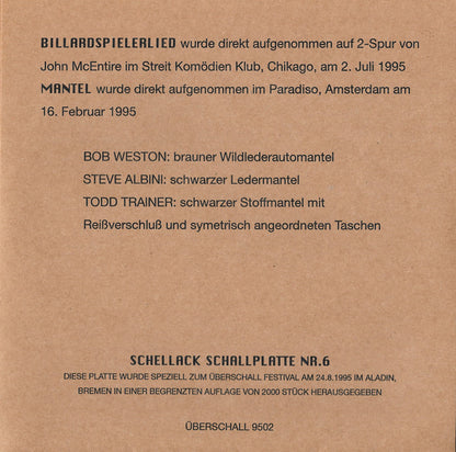 Schellack* : Billardspielerlied (7", Ltd)