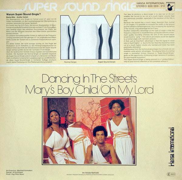 Boney M. : Dancing In The Streets / Mary's Boy Child / Oh My Lord (12", Single, Ltd)