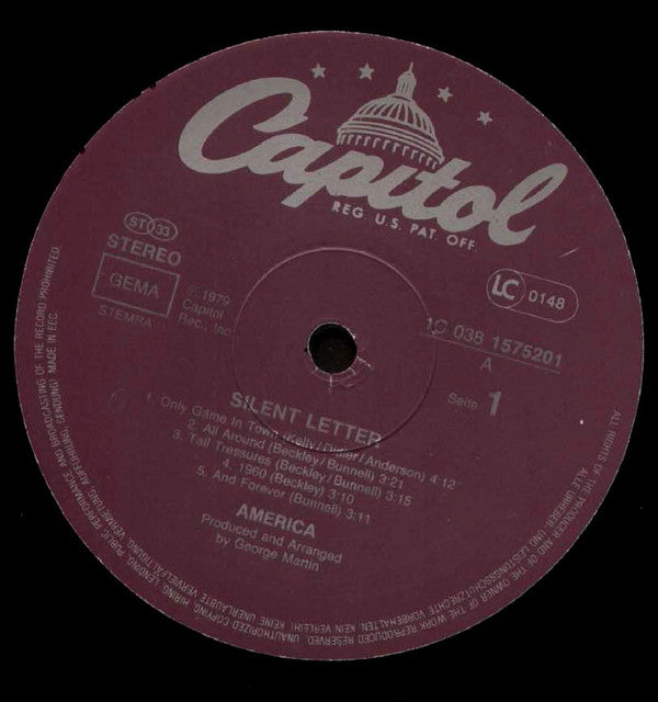 America (2) : Silent Letter (LP, Album)