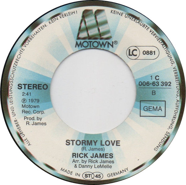 Rick James : Love Gun / Stormy Love (7", Single)