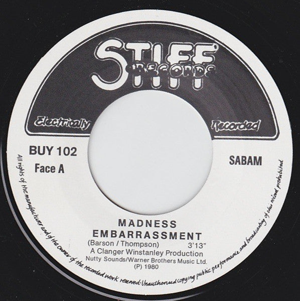 Madness : Embarrassment (7", Single, RE)