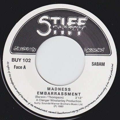 Madness : Embarrassment (7", Single, RE)