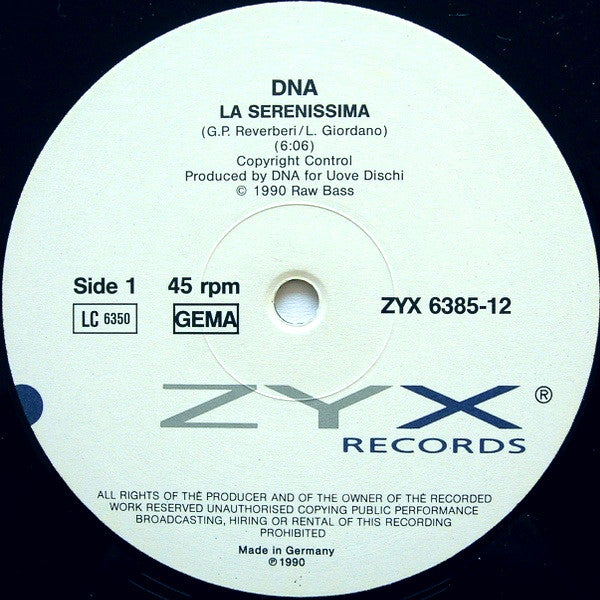DNA : La Serenissima (12", RP)
