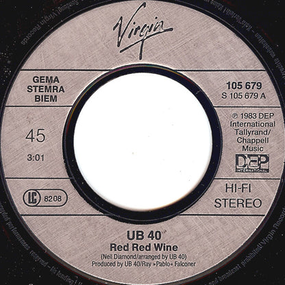 UB 40* : Red Red Wine (7", Single)