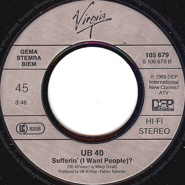 UB 40* : Red Red Wine (7", Single)