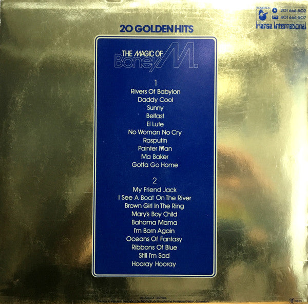 Boney M. : The Magic Of Boney M. - 20 Golden Hits (LP, Comp, Blu)