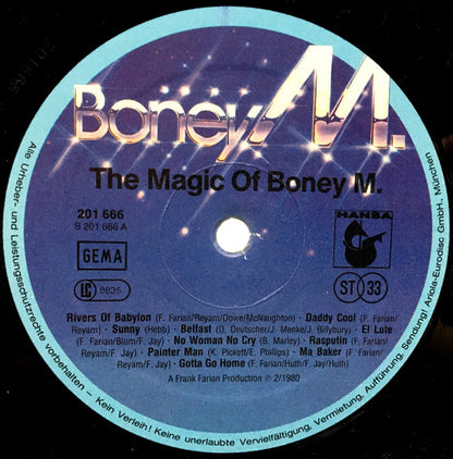 Boney M. : The Magic Of Boney M. - 20 Golden Hits (LP, Comp, Blu)