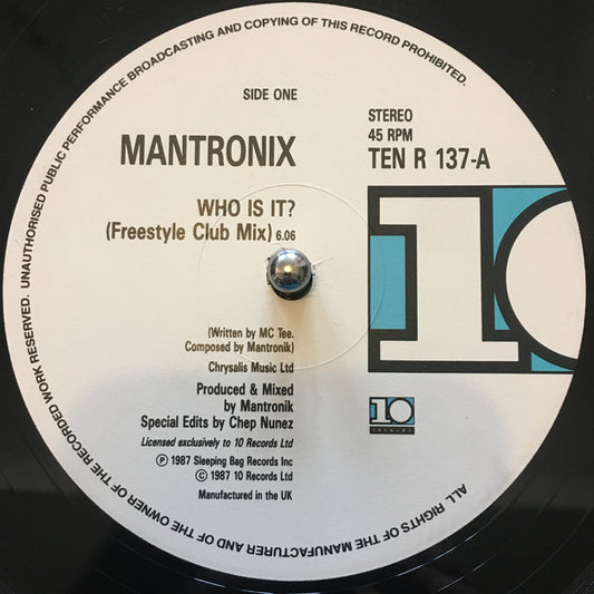 Mantronix : Who Is It?  (US Remix) (12")