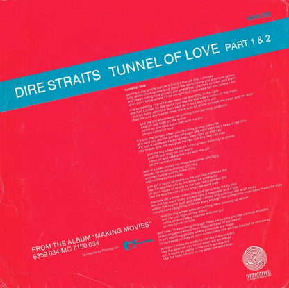 Dire Straits : Tunnel Of Love (Part 1 & 2) (7", Single)