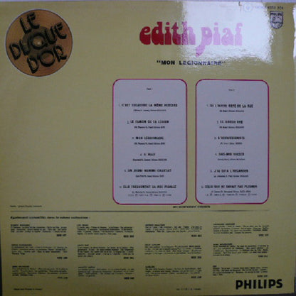 Edith Piaf : Mon Légionnaire (LP, Comp, Mono)