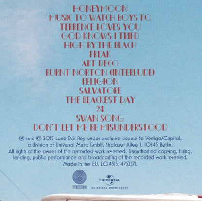 Lana Del Rey : Honeymoon (CD, Album)