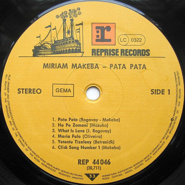 Miriam Makeba : Pata Pata (LP, Album, RE)