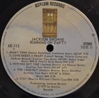 Jackson Browne : Running On Empty (LP, Album, Qua)