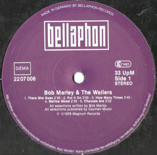 Bob Marley & The Wailers : Bob Marley & The Wailers (LP, Comp, RE)