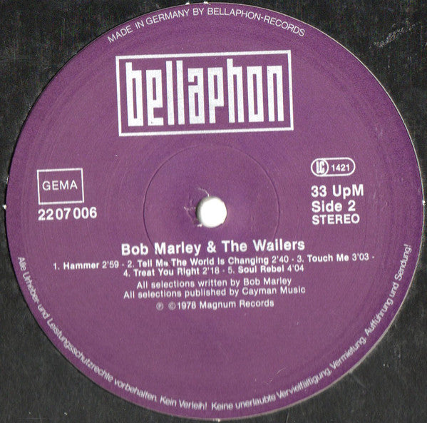 Bob Marley & The Wailers : Bob Marley & The Wailers (LP, Comp, RE)
