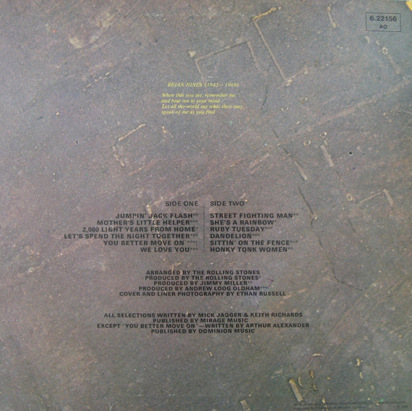 The Rolling Stones : Through The Past, Darkly (Big Hits Vol. 2) (LP, Comp)