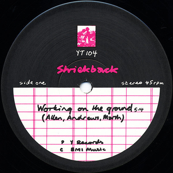 Shriekback : Working On The Ground (12")