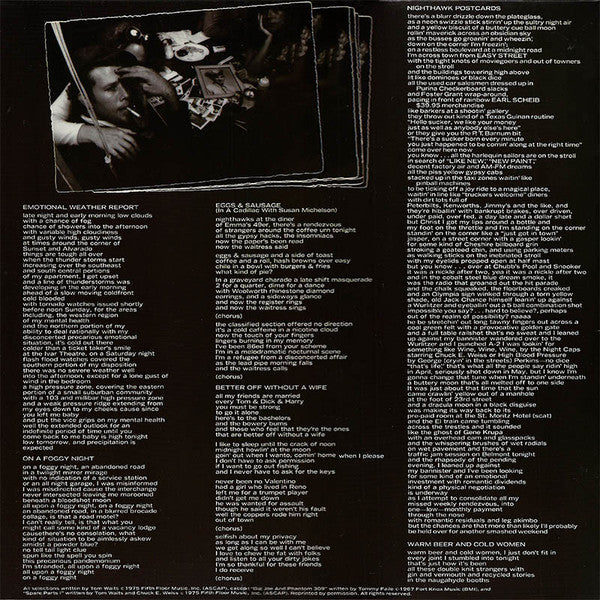 Tom Waits : Nighthawks At The Diner (2xLP, Album, RE, Gat)