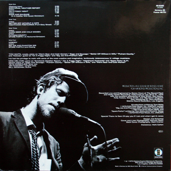 Tom Waits : Nighthawks At The Diner (2xLP, Album, RE, Gat)