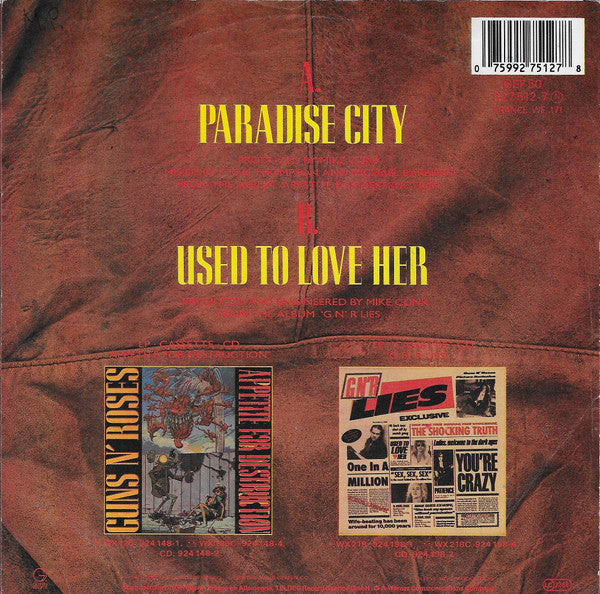 Guns N' Roses : Paradise City (7", Single, Lar)