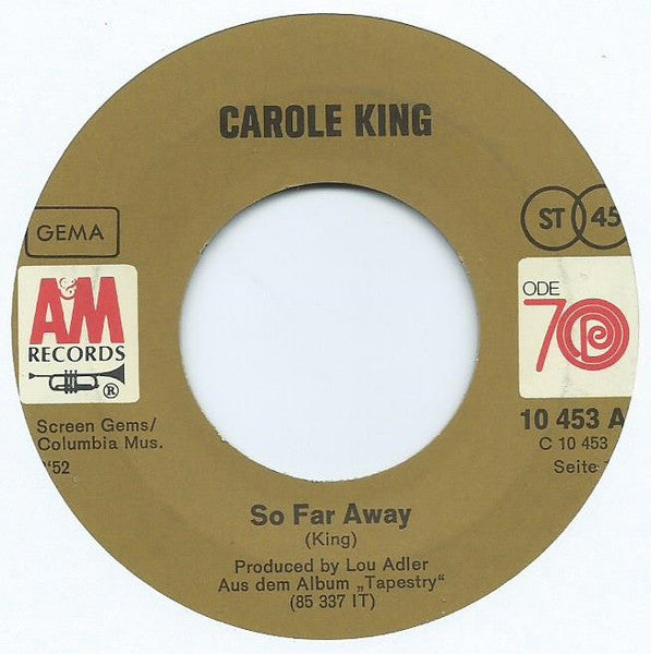 Carole King : So Far Away (7", Single)