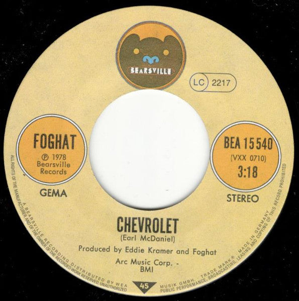 Foghat : Stone Blue (7", Single)