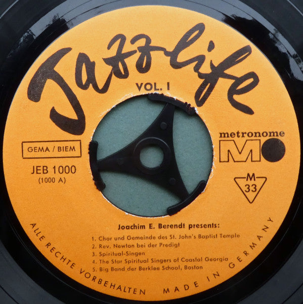 Various : Joachim E. Berendt Presents: Jazzlife (2x7", EP, Comp)