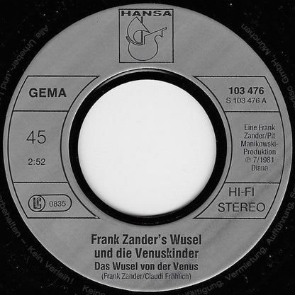Frank Zander's Wusel* Und Die Venuskinder : Das Wusel Von Der Venus (7", Single)