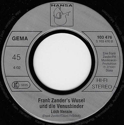 Frank Zander's Wusel* Und Die Venuskinder : Das Wusel Von Der Venus (7", Single)