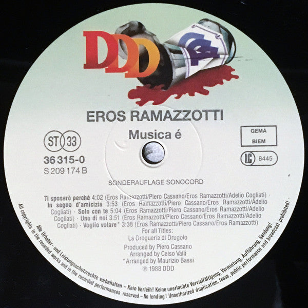 Eros Ramazzotti : Musica È (LP, Album)