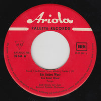 Bob Benny : Niemals Zuvor (7", Single)