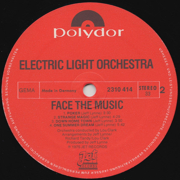 Electric Light Orchestra : Face The Music (LP, Album)