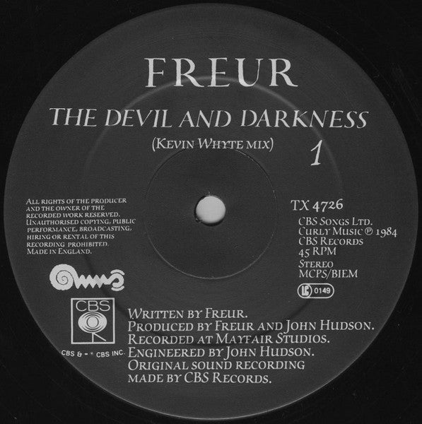 Freur : The Devil And Darkness (12", Single)