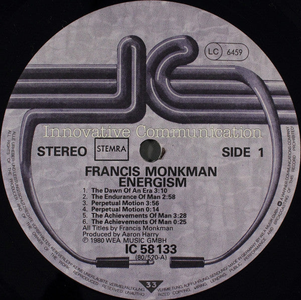 Francis Monkman : Energism (LP, Album)