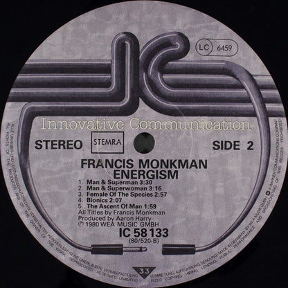 Francis Monkman : Energism (LP, Album)