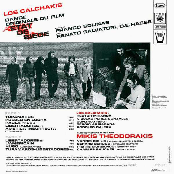 Los Calchakis : Etat De Siege (Bande Originale Du Film) (LP, Album, Gat)