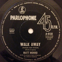 Matt Monro : Walk Away (7", Single)