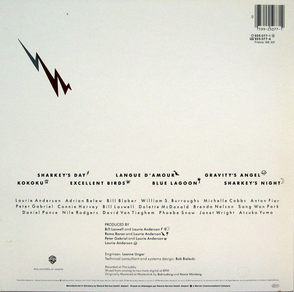 Laurie Anderson : Mister Heartbreak (LP, Album)