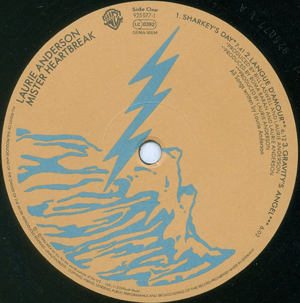 Laurie Anderson : Mister Heartbreak (LP, Album)