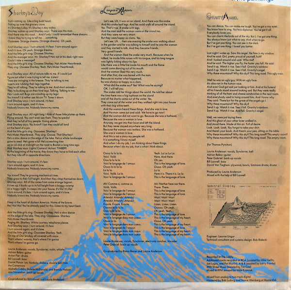 Laurie Anderson : Mister Heartbreak (LP, Album)