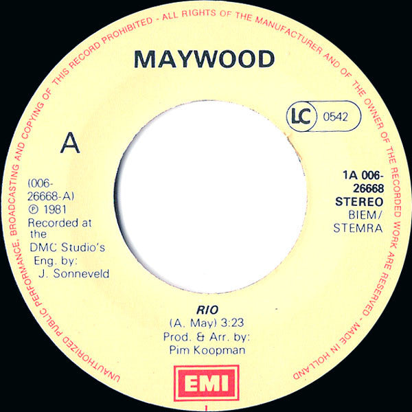 Maywood : Rio (7", Single)