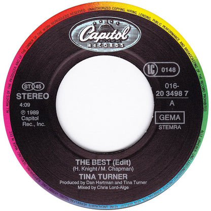 Tina Turner : The Best (7", Single)