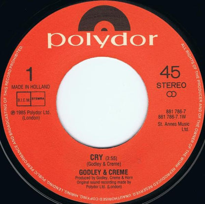 Godley & Creme : Cry (7", Single)
