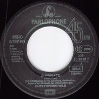 Dusty Springfield : In Private (7", Single)