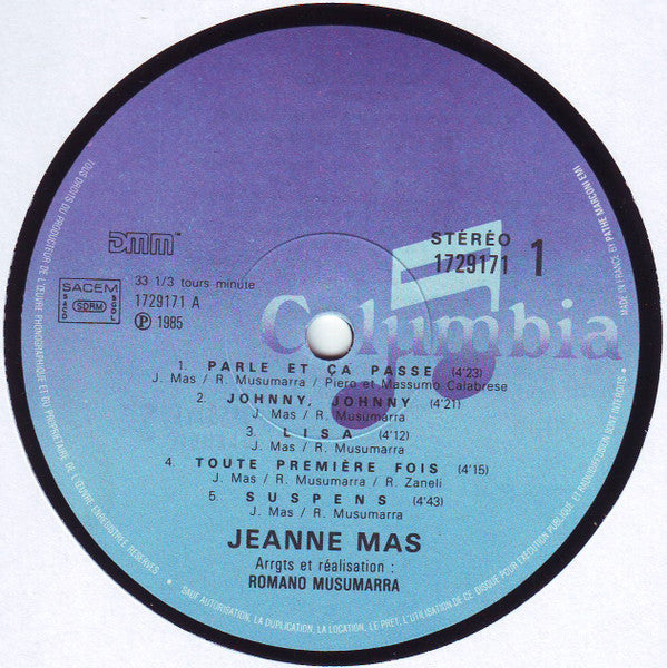 Jeanne Mas : Jeanne Mas (LP, Album)
