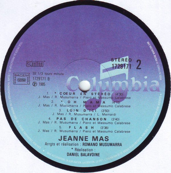 Jeanne Mas : Jeanne Mas (LP, Album)