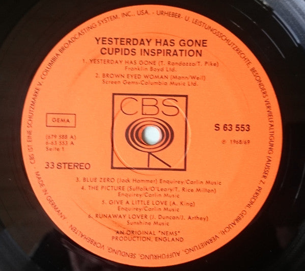 Cupid's Inspiration Featuring T. Rice-Milton* : Yesterday Has Gone (LP, Album)