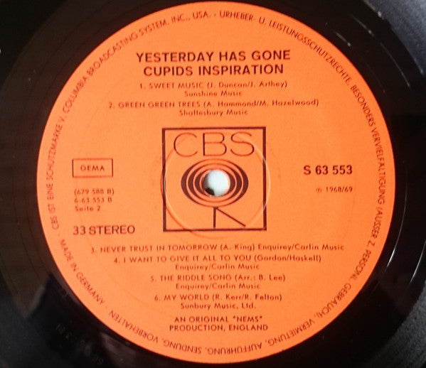 Cupid's Inspiration Featuring T. Rice-Milton* : Yesterday Has Gone (LP, Album)