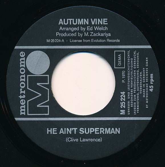 Autumn Vine : He Ain't Superman (7", Single)