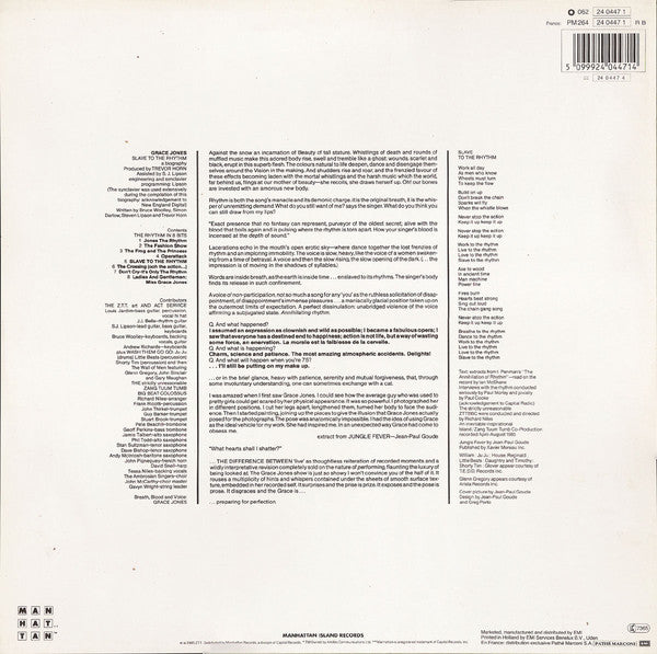 Grace Jones : Slave To The Rhythm (LP, Album)